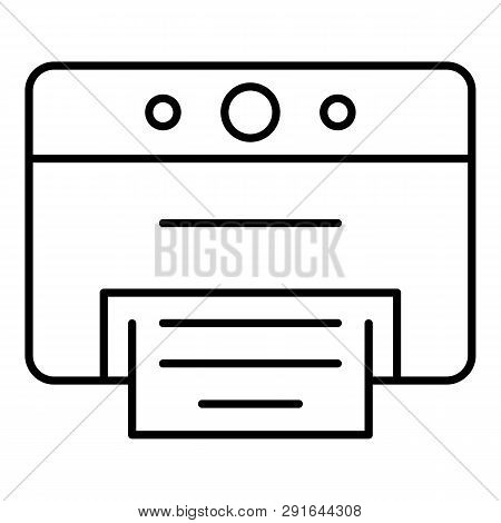 Desktop Printer Icon. Outline Desktop Printer Icon For Web Design Isolated On White Background
