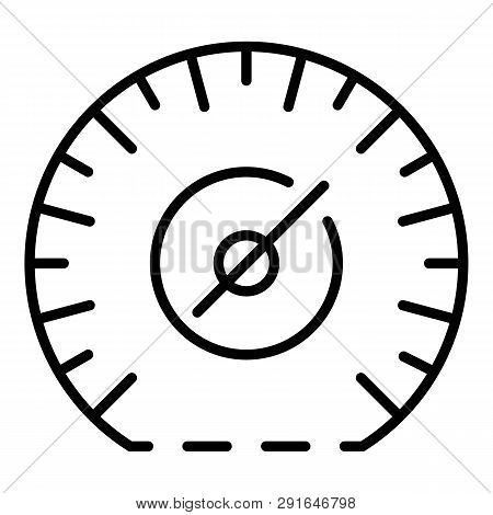 Mile Per Hour Speedometer Icon. Outline Mile Per Hour Speedometer Icon For Web Design Isolated On Wh