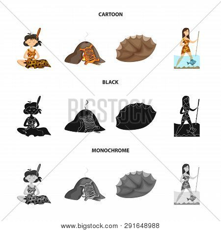 Vector Illustration Of Evolution  And Prehistory Sign. Collection Of Evolution  And Development  Sto