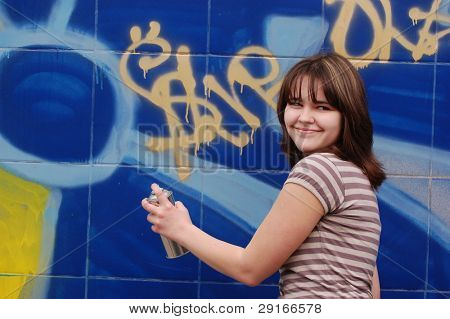 Graffiti e teen girl