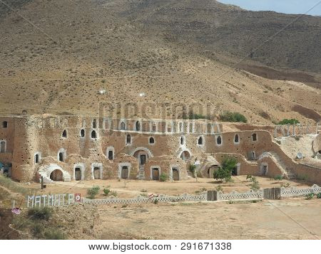 Underground Troglodytes Caves Of The Berbers In The Sahara Desert, Matmata, Tunisia, Africa, On A Cl