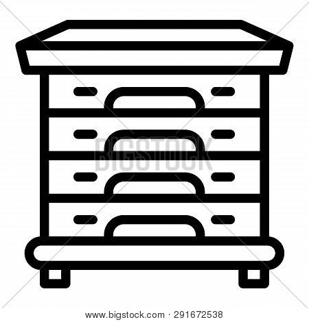 Multi Beehive Icon. Outline Multi Beehive Vector Icon For Web Design Isolated On White Background