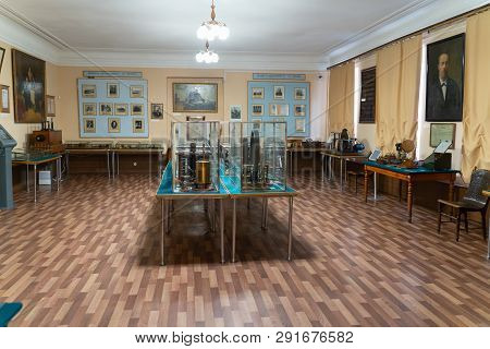 Historical Museum Of Radio Popov In Kronstadt. 17 March 2019 St. Petersburg, Kronstadt Russia. Inter
