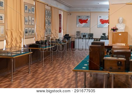 Historical Museum Of Radio Popov In Kronstadt. 17 March 2019 St. Petersburg, Kronstadt Russia. Inter