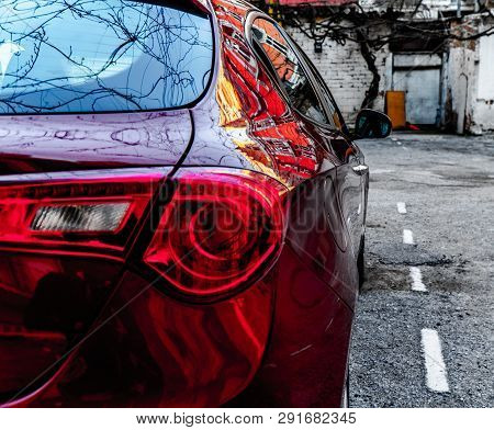 Thessaloniki / Greece 24 March 2019 : Alfa Romeo Giuletta ,color Dark Red ,washed And Polished ,shoo