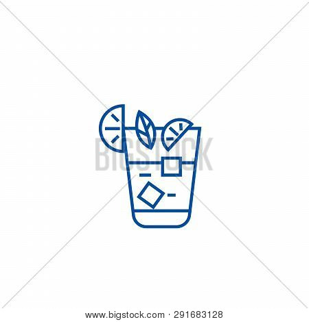 Aperitif, Beverage Line Icon Concept. Aperitif, Beverage Flat  Vector Symbol, Sign, Outline Illustra
