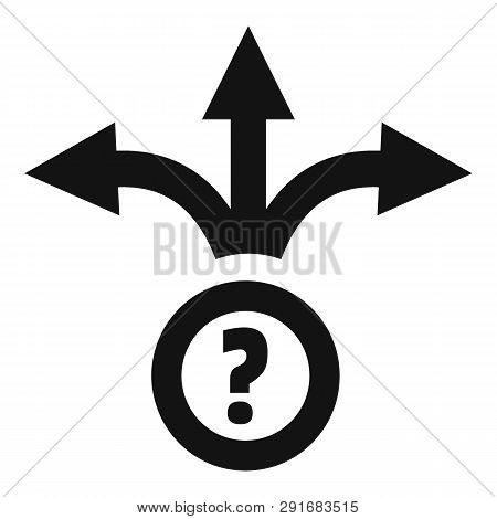 Three Business Ways Icon. Simple Illustration Of Three Business Ways Vector Icon For Web Design Isol