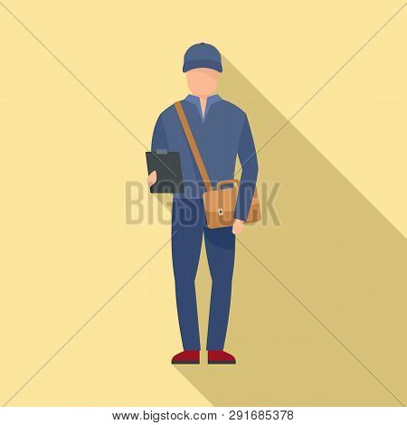Mailman Icon. Flat Illustration Of Mailman Vector Icon For Web Design
