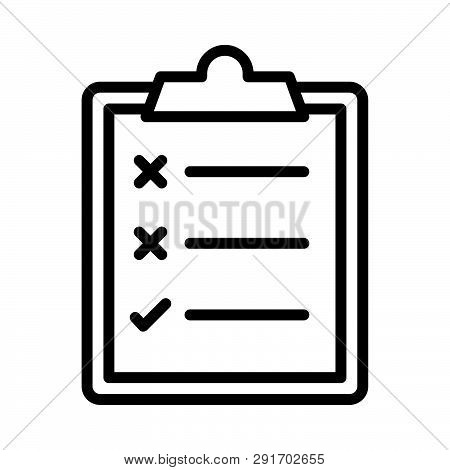 Tasklist Elements For Mobile Concept And Web Apps. Thin Line  Icons For Website Design And Developme