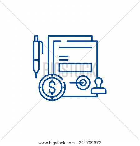 Business Commitment Line Icon Concept. Business Commitment Flat  Vector Symbol, Sign, Outline Illust