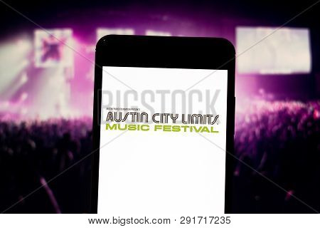 March 26, 2019, Brazil. Austin City Limits Music Festival Logo On The Mobile Device. The Austin City