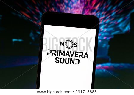 March 26, 2019, Brazil. Primavera Sound Logo On Your Mobile Device. Primavera Sound Is A Music Festi