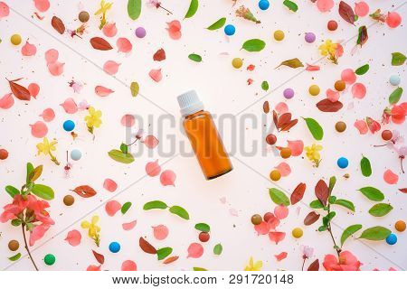 Recreational Drugs Conceptual Flat Lay Top View Of Various Medication On Colorfyl Background