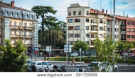 Typical Residential Building Architecture Of Irun, Spain