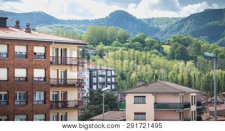 Typical Residential Building Architecture Of Irun, Spain