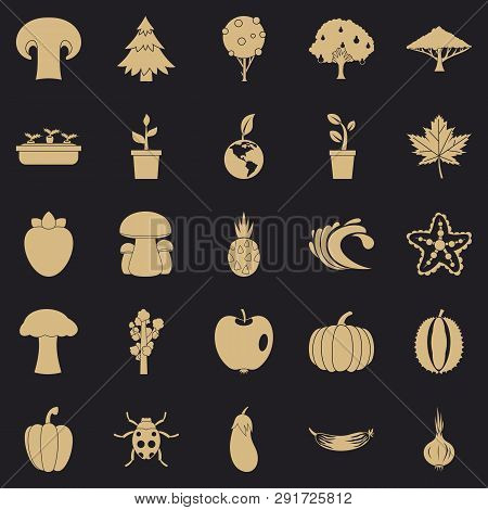 Greengrocery Icons Set. Simple Set Of 25 Greengrocery Vector Icons For Web For Any Design