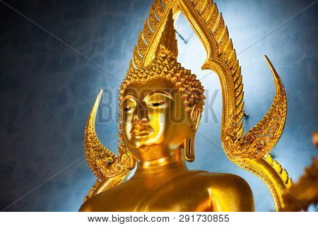statue of Buddha in Wat Benchamabopit, Bangkok, Thailand