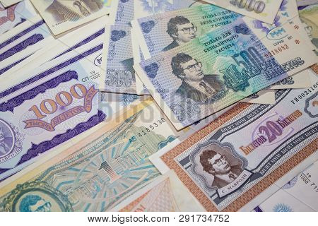 Russia - March 2018: Tickets Of The Mmm, Circa 1994. The Financial Pyramid Of Mmm Was Created By Ser