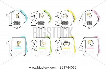 Incoming Call, Taxi And Feather Icons Simple Set. Engineering Sign. Phone Support, Public Transporta