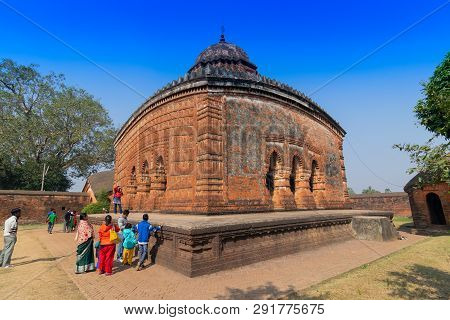 Bishnupur, West Bengal / India - December 26, 2015 : Famous Terracotta (fired Clay Of A Brownish-red