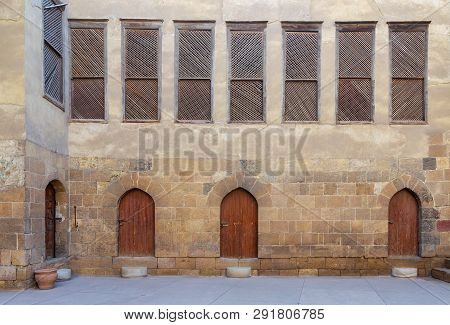 Facade Of El Razzaz Historic House, Located At Darb Al-ahmar District, Old Cairo, Egypt