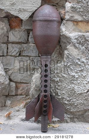 Deutscher Mörser Schale M-41. WW2-Zeit