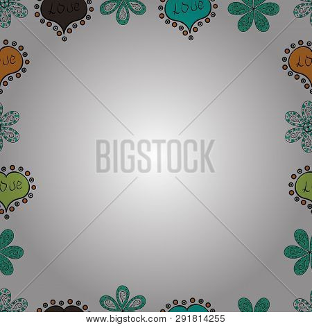 Illustration In Black, Blue And White Colors. Vector Illustration. Seamless Pattern. Quadrate Frames