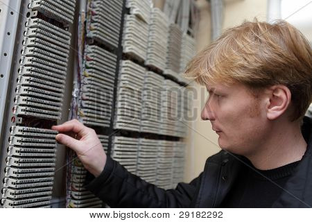 Technicien toucher Bloc Terminal