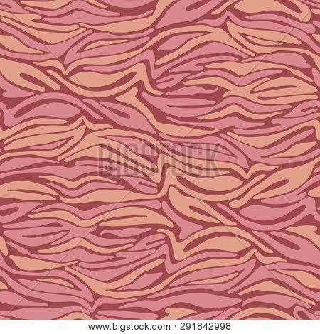 Vector Pink Zebra Texture Seamless Repeat Pattern Background. Surface Pattern Design.