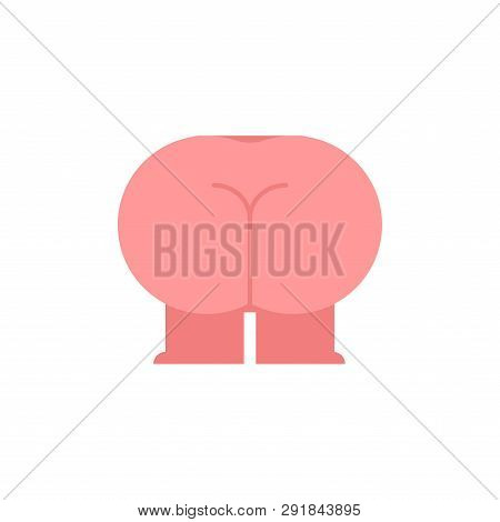 Ass Isolated Sign. Ass With Legs. Vector Illustration