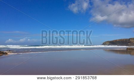Beautiful Cloud Over The Ocean, Seascape, Beautiful Beach, Pacifying Landscape