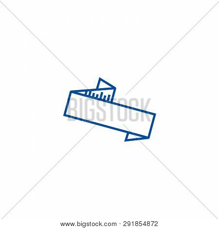 Zig Zag Ribbon  Line Icon Concept. Zig Zag Ribbon  Flat  Vector Symbol, Sign, Outline Illustration.