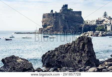 Acicastello - Ancient Norman Castle In Acitrezza, Catania, Sicily, Italy