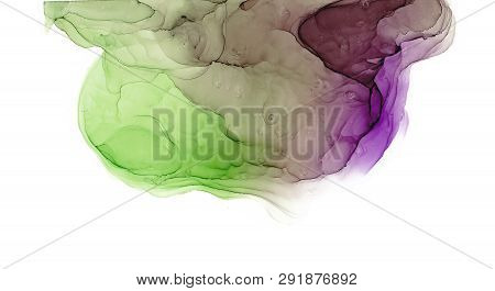 Alcohol Ink Multicolor Texture. Fluid Ink Abstract Background. Art For Design