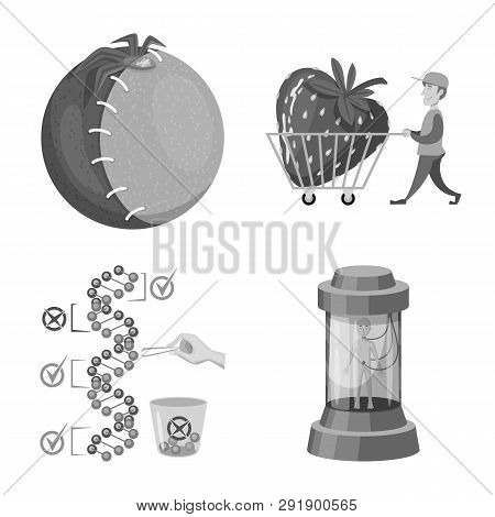 Isolated Object Of Transgenic And Organic Sign. Set Of Transgenic And Synthetic Vector Icon For Stoc