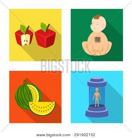 Vector Design Of Test And Synthetic Icon. Collection Of Test And Laboratory Vector Icon For Stock.