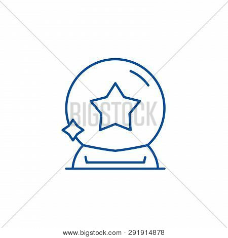 Magic Ball Line Icon Concept. Magic Ball Flat  Vector Symbol, Sign, Outline Illustration.