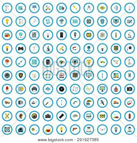 100 Anthropogenic Icons Set In Flat Style For Any Design Illustration