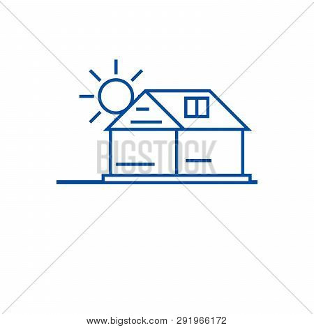 Farm Field Line Icon Concept. Farm Field Flat  Vector Symbol, Sign, Outline Illustration.