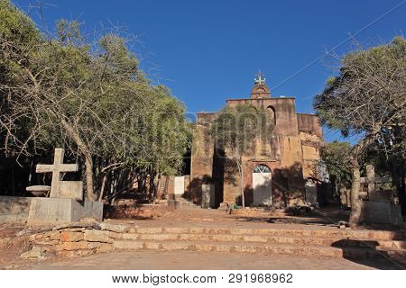 The rock-hewn church of Wukro Cherkos in Ethiopia