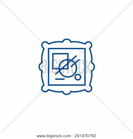 Fine Art Line Icon Concept. Fine Art Flat  Vector Symbol, Sign, Outline Illustration.