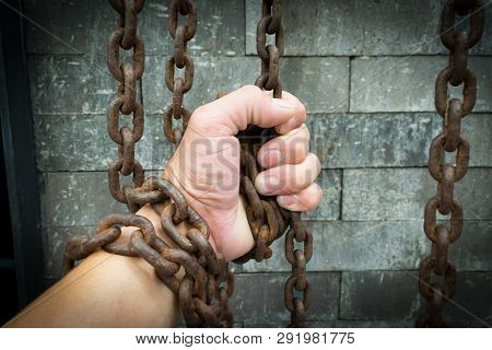 Abstract Liberty In The Hand With The Chains