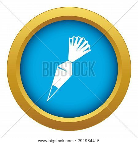 Cotton Icing Bag Icon Blue Isolated On White Background For Any Design
