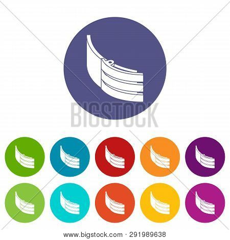 Strap Belt Icons Color Set For Any Web Design On White Background