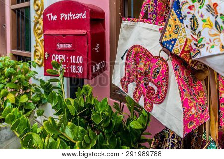 January 2019. Phuket Town Thailand. Souvenirs For Sale In Phuket Town In Thailand