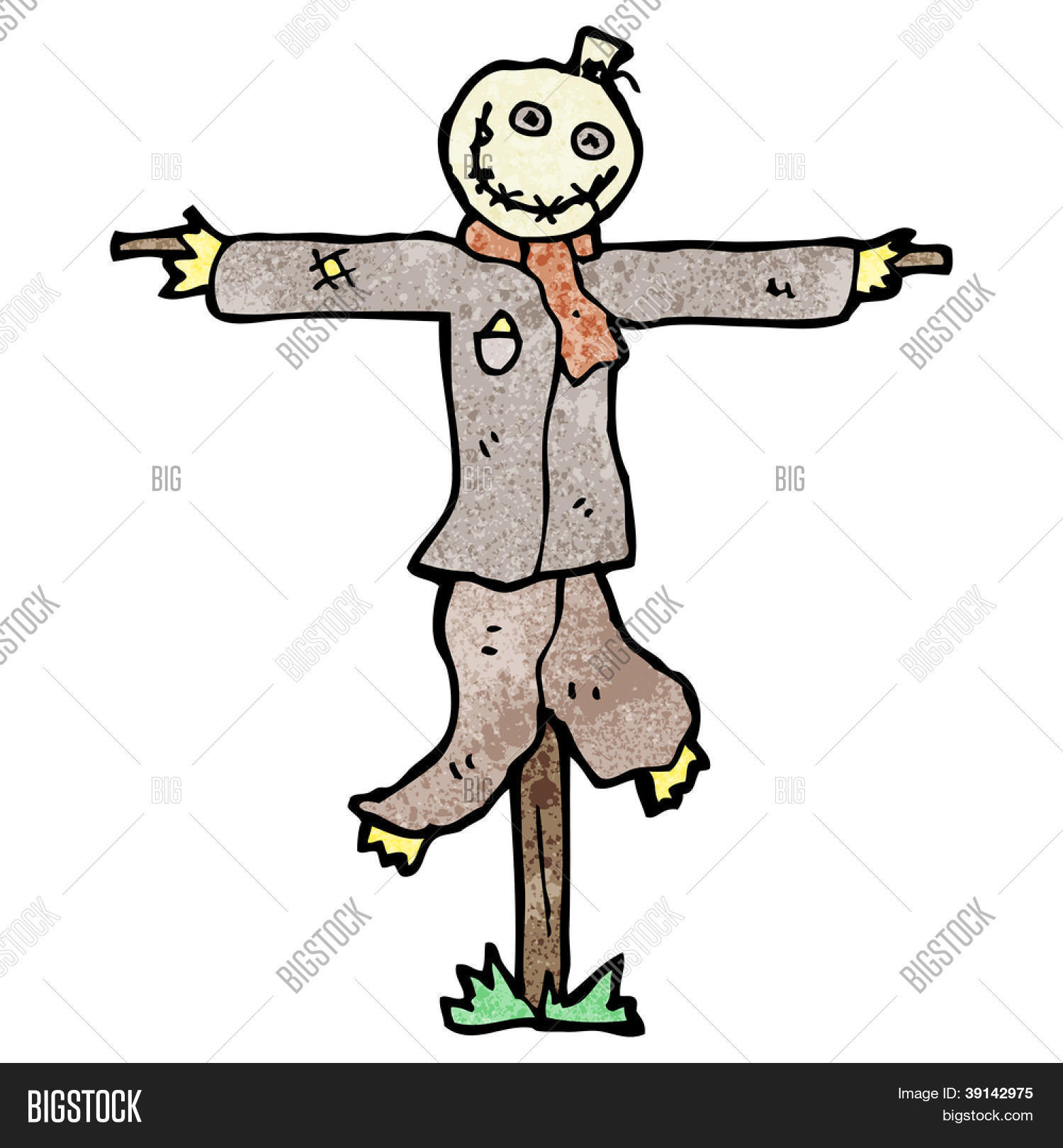 Cartoon Scarecrow Vector Photo Free Trial Bigstock