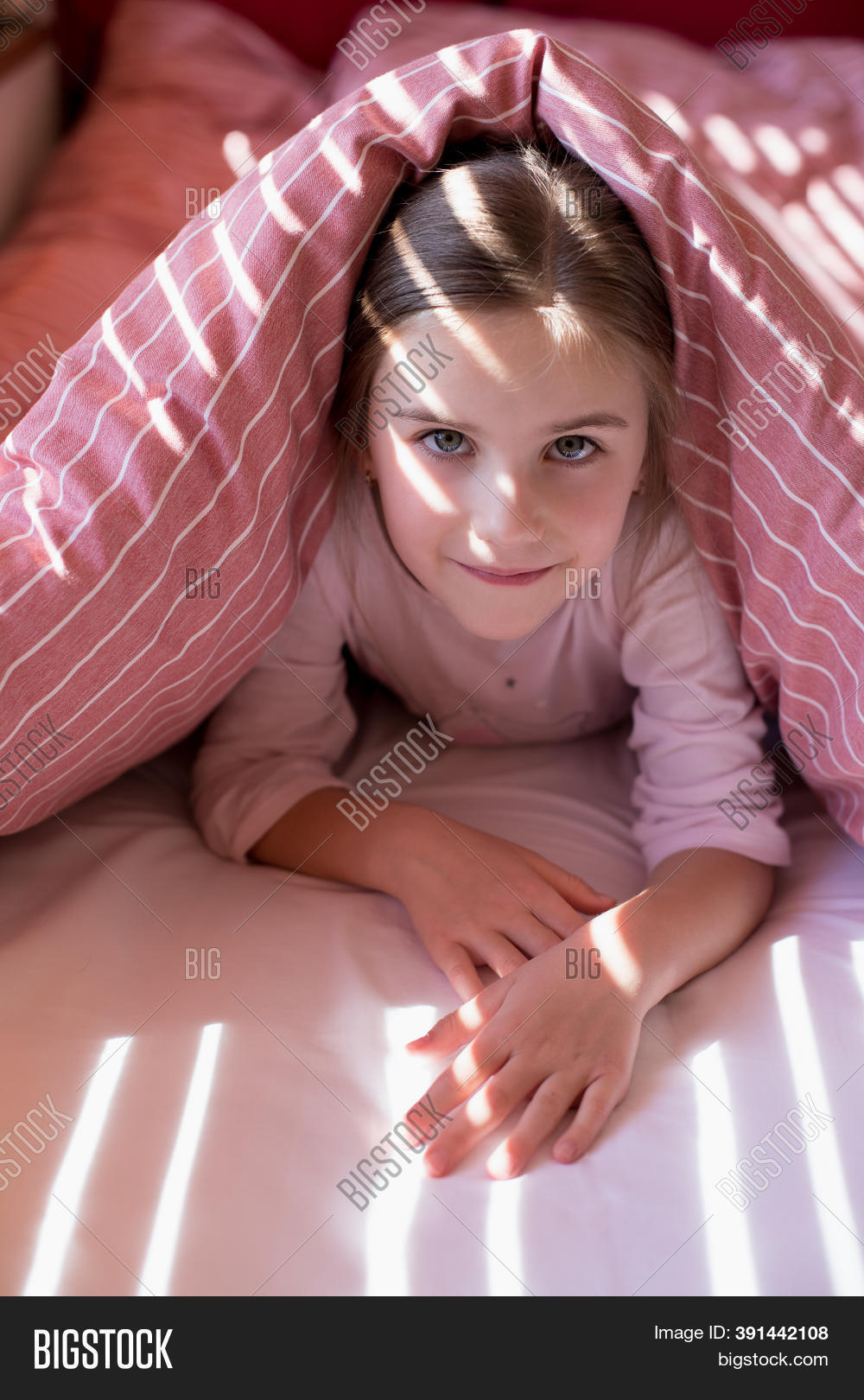 Cute Little Girl Bed Image & Photo (Free Trial) Bigstock