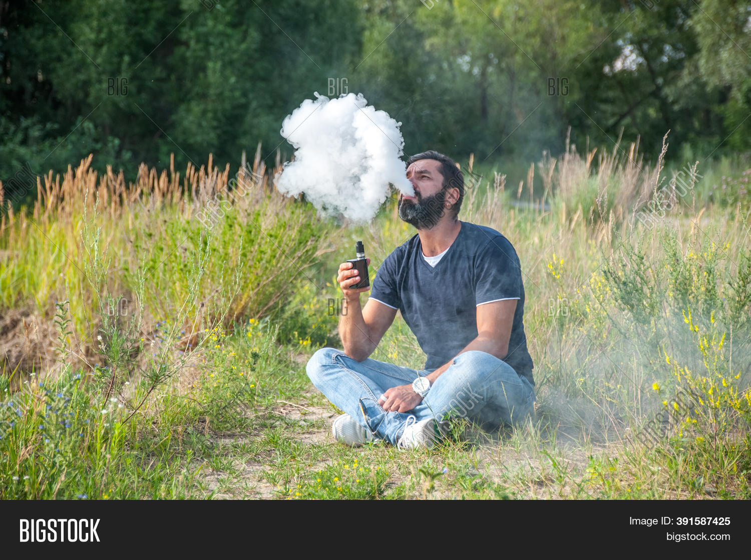 Brutal Vape Man Blows Image & Photo (Free Trial) Bigstock