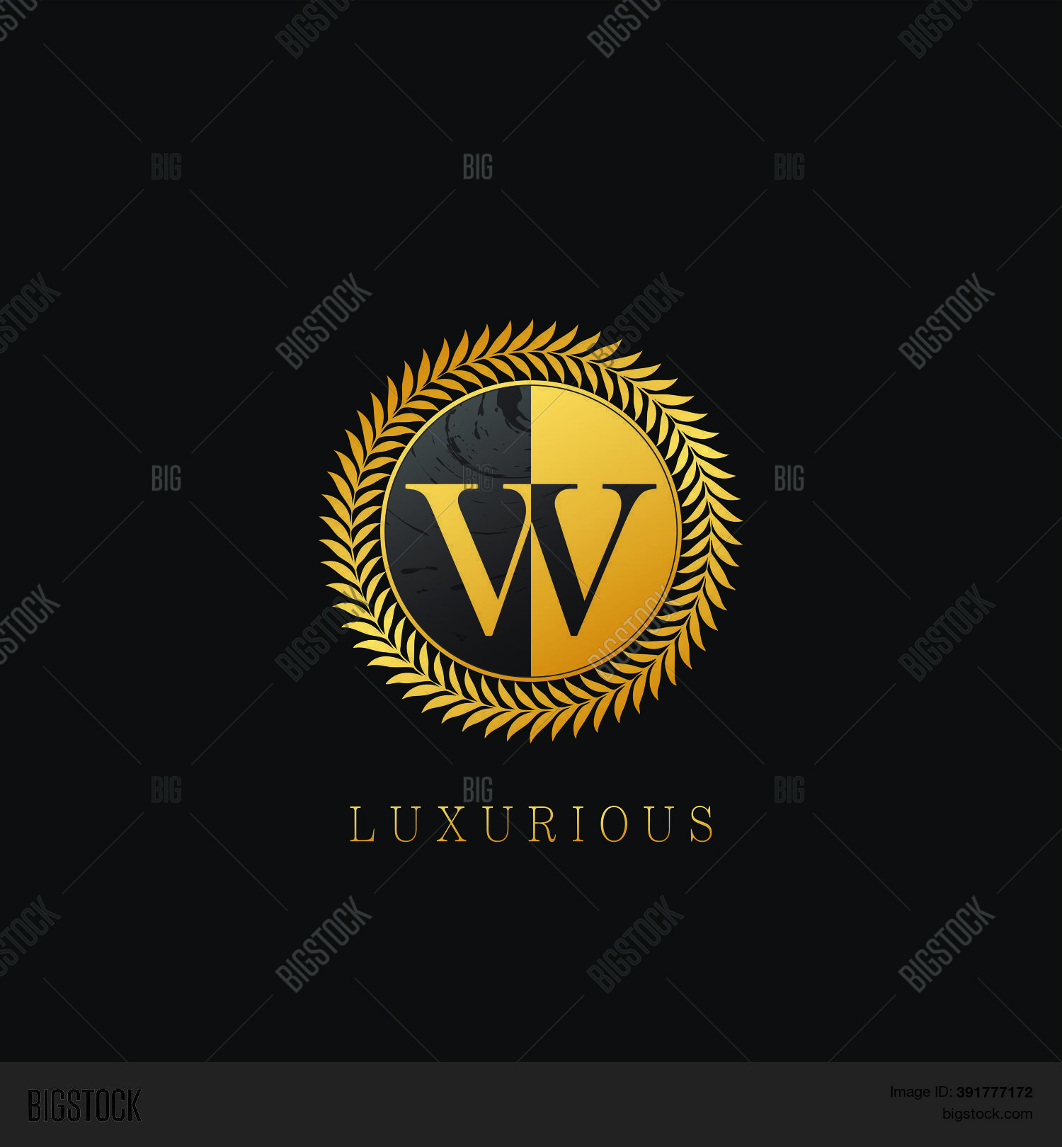 Golden W Letter Logo Vector & Photo (Free Trial) | Bigstock