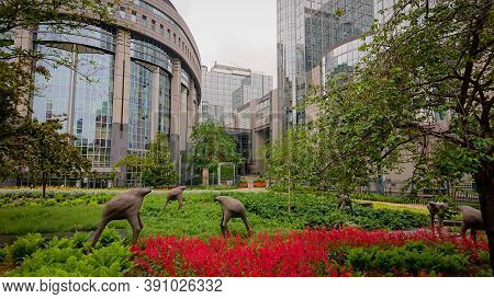Brussels, Belgium - May 12, 2018: European Parliament - Liaison Office In Belgium